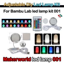 For Bambu Lab Led Lamp Kit Adjustable Light Kit Led Light Parts Hardware DIY Model white /cold/warm light Without Lamp shell 001