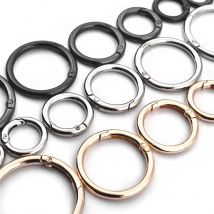 5 stücke Metall O Ring Feder verschlüsse für DIY Schmuck zu öffnen runde Karabiner Schlüssel bund Tasche Clips Haken Hunde kette Schnallen Stecker