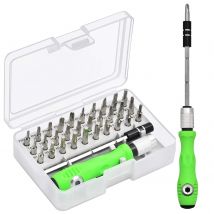 32 in 1 Set di cacciaviti multifunzionali Mini piccolo cacciavite Torx Phillips Cacciavite magnetico Bit Kit di strumenti di riparazione portatili