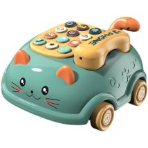 Giocattolo elettrico per storyteller per bambini, modello di auto telefonica simulata per l'apprendimento precoce educativo dei bambini con musica leggera