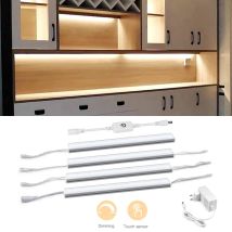 1/3/5Pcs Küche LED Unter Schrank Licht mit Touch Sensor Schalter Dimmbare Helligkeit DC12V 30/40/50CM Schrank Nacht Lampe EU UNS