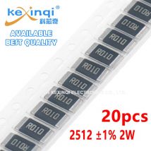 20 SZTUK 2512 SMD Rezystor stopowy 2W 1% 0.1R 0.1 ohm R100 R010 R020 R050 R100 R200 R220 R330 R470 R500 1R00 Rezystancja