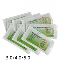 Confezione da 100 suture chirurgiche dentali monofilamento in nylon USP taglio inverso sutura sterile