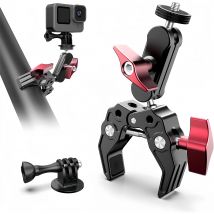 Supporto per telecamera Lanxire UTV/ATV per roll-bar da 1,75 -2", 360 °   Rataiton con adattatore GoPro, supporto per action cam fuoristrada per RZR/Jeep