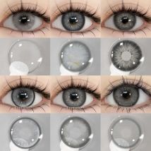 EYESHARE 1 Paar graue Kontaktlinsen für Augen, farbige Linsen, graue Linsen, natürliche bunte Kontaktlinsen, jährliche Verwendung