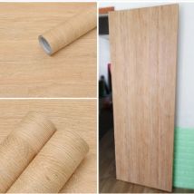 Gelbe Eiche Imitation Holz wasserdichte Tapete abnehmbare Wanda uf kleber selbst klebende Schrank dekoration