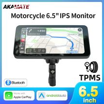 6,5 zoll Motorrad CarPlay Android Auto Navigation Monitor Reifendruck Display Tragbare IPS Bildschirm Wasserdichte AUX Bluetooth