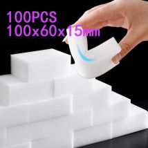 100/50/25 Stück Melamin-Schwamm, magischer Schwamm, Nano-Reiniger, Reinigung, Auto, Geschirrspülen, Flecken entfernen, Zuhause, Küche, Badezimmer, 100 x 60 x 15 mm