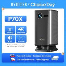 BYINTEK P70X Mini proyector portátil con batería incorporada 4K compatible con Wifi 3D para proyectores de cine en casa nocturnos de películas al aire libre