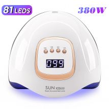 380W Lampa UV do paznokci 81 diod LED Suszarka do paznokci z ekranem LCD Szybkoschnąca lampa do manicure do utwardzania wszystkich paznokci Żelowe narzędzia do zdobienia paznokci