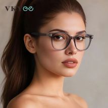 VICKY Neue Einfache Mode Geometrische Runde Rahmen Design frauen Anti-Blau Licht Lesebrille Anpassbare Rezept LS107