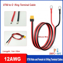 Cavo terminale XT60 a O-Ring Cavo in silicone 12AWG-3.4mm2 XT60i-Femmina a O-Ring Terminale con occhiello Connettore (1 m ~ 10 m)