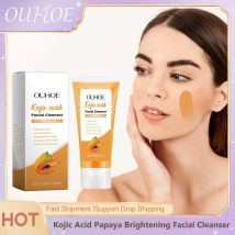 Porenreiniger, Gesichtskojisäure, Papaya, feuchtigkeitsspendende Ölkontrolle, Entfernung von Mitessern, abgestorbene Haut, saubere Poren, aufhellender Gesichtsreiniger