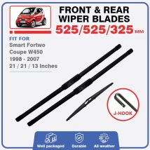 Spazzole tergicristallo anteriori posteriori per Smart Fortwo 450 W450 1998 - 2007 Parabrezza Parabrezza Accessori 2000 2001 2002 2003 2004 2005