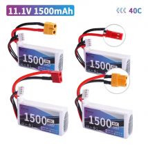 Batteria LiPo da 11,1 V 1500 mAh per aereo elicottero per auto Rc Batteria Lipo ricaricabile da 11,1 V T/XT60/XT30/JST Spina per WLtoys V950