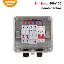 XIONGISolar Double PG Combiner Box PV With Lightning Protection 1 input 1 out DC 600V Fuse IP65 MCB SPD Waterproof