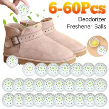 6-60PCS Deodorant Balls For Shoes Jasmine Scent Fresheners Footwear Shoe Closet Toilet Deodorization Long-lasting Aromatic 2025