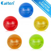 Caiton 1 Stück 3-Schicht Park Golfbälle – Elastischer Outdoor-Übungsball, 5 Farben verfügbar (Gelb/Blau/Grün/Orange/Rot), Ideal für Freizeit im Park & Anfänger