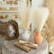 15/30 Stück flauschige Pampasgras künstliche Blumen Boho Hochzeitsstrauß gefälschte Pflanzen Schilf Home Vase Dekor