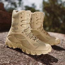 Neue Männer Hohe Qualität Marke Leder Stiefel Arbeit Sicherheits Schuhe Taktische Wüste Kampf männer Stiefel Outdoor Jagd Schuhe Stiefeletten