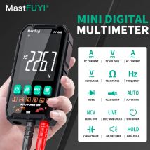 MASTFUYI Digitalmultimeter Smart Elektriker Mini Tester für DC/AC Spannung Kapazität Ohm Hz NCV Professioneller Multitester