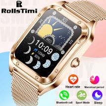 Rolls timi Gold Diamant Luxus Smartwatch Frauen Bluetooth Call Sport wasserdicht DIY benutzer definierte Zifferblatt Smartwatch für Geschenk Damen