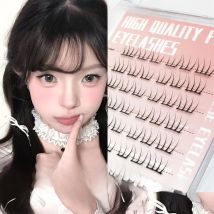 Self Adhesive Individual Eyelashes No Glue Needed Fluffy Cluster Eyelash Korean Fashion Manga Lash Extension for Daily Makeup