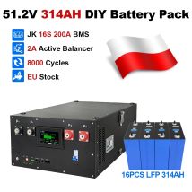 Preordina il sistema di batterie LiFePO4 48V 320Ah JK BMS, celle CATL 314Ah Bilanciatore ad alta efficienza 16KWH 320AH per l'accumulo di energia solare