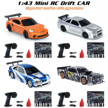 1/43 4WD Mini RC Drift Car 2.4G telecomando ad alta velocità da corsa GTR modello giocattoli per bambini regali di compleanno
