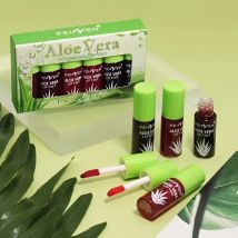 6PCS Feuchtigkeitsspendende Natürliche Aloe Essenz Lip Gloss Veränderbare Farbe Tragbare Wasserdichte Langlebige Nahrhafte Lippen Pflege Lippenstift