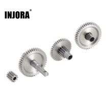 INJORA Edelstahl Overdrive Underdrive Getriebe Ritzel Set für 1/18 RC Crawler Auto TRX4M Upgrade (4M-36)