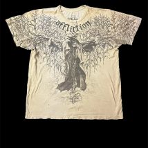 Letnia koszulka T-shirt Harajuku Hip Hop z nadrukiem czaszki, okrągły dekolt, oversize, męska odzież, gotyckie topy z rękawami, streetwear