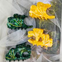 1pc Blatt große Haar Krallen clips aushöhlen Ginkgo blatt Haars pangen starker Halt für langes und dickes Haar Zubehör