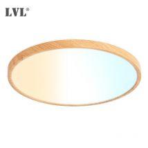 Moderne runde LED-Panel-Leuchte mit Holzmaserung, goldene CCT-Beleuchtung für Zuhause, Küche, Schlafzimmer, Badezimmer, Deckenleuchte