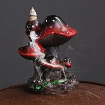 1 Stück Harz Home Ornamente Pilz Wasserfall Rückfluss Weihrauch brenner Weihrauch halter Räucher gefäß Wohnkultur (ohne Weihrauch)