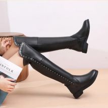 Frauen Overknee Stiefel Winter Natürliche Wolle Warme Echtes Leder Damen Knie Stiefel Große Größe Nicht-slip Schnee stiefel Frauen