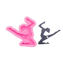 1PC Tanz Ballett Mädchen Silikonform, Turnerin DIY Epoxidharz Gießen Handwerk Schmuck Schlüsselanhänger