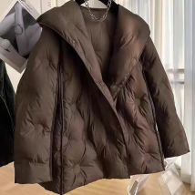 Koreanische weiße Ente Daunen Winter Frauen Jacke verdicken Puffer Mantel 2024neue locker sitzende Parka Kapuze warme Baumwolle gepolsterte Jacke Oberkörper