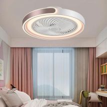Neues intelligentes Ventilatorlicht für Wohnzimmer, Schlafzimmer, ruhiges Arbeitszimmer, Augenschutz, unsichtbare Flügel, reversibel und langlebig