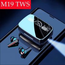 Auricolare M19 Auricolare TWS Intelligente Touch Control Cuffie wireless compatibili con Bluetooth Display LED impermeabile con microfono