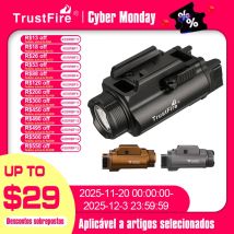 Torce tattiche a LED Trustfire GM35 Mini luci a pistola 1350 lumen Pistola a sgancio rapido ricaricabile USB 1913/GL Rail