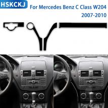 Für Mercedes Benz C Klasse W204 2012-2015 Zubehör Auto Innenraum Scheinwerfer Rahmen Zifferblatt Verkleidung Aufkleber glänzend schwarz Kunststoff