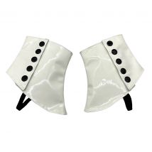 Michael Jackson White Leather Shoe Covers Glamour Rock Stage- Perfect for Dance, Parties Weddings Adults Smooth Criminal