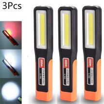 3 pezzi potente lampada da lavoro a LED COB lampada da meccanico per garage torcia ricaricabile USB torcia magnetica luce di emergenza