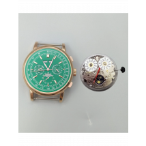 42mm Men Watch Case With ST1655 Moon-phase, Annual Calendar & Month Mechanical Automatic Movement