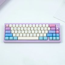 PBT Keycaps MOA Profile Fairy Mulan Dye Sub Keycap per Wooting tastiera meccanica Gaming White Pink Key Caps minimalista personalizzato