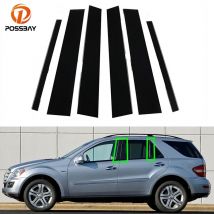 6 Stück Autos äulen pfosten Tür Fenster verkleidung Abdeckung für Mercedes ml-Klasse w164 2008-2015 bc Säulen aufkleber Zubehör Außenteile