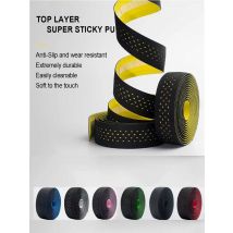 Road Bike Handlebar Tape Cycling White Orange Fixing MTB Bicycle Accessories PU EVA Anti-Slip Handle Bar by VIARON 1 Pair