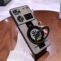 Für Nubia Z70 Ultra z70s Z60 Ultra z60s pro Magnetische Fall Fiber Glas Racing Stoßfest Matte Leder Stand Ring Halter Abdeckung