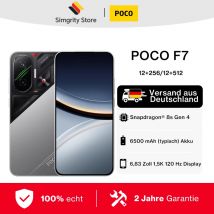 POCO F7 5G 12GB 256GB/512GB NFC Versione UE senza caricabatterie Cellulare intelligente Batteria Snapdragon 8S Gen 4 6500mAh